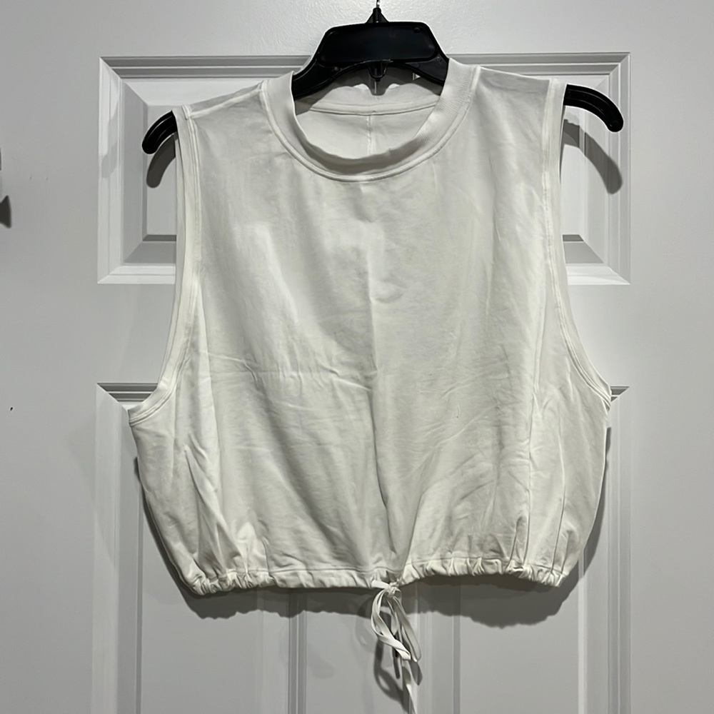 White Lululemon Cropped Tank
